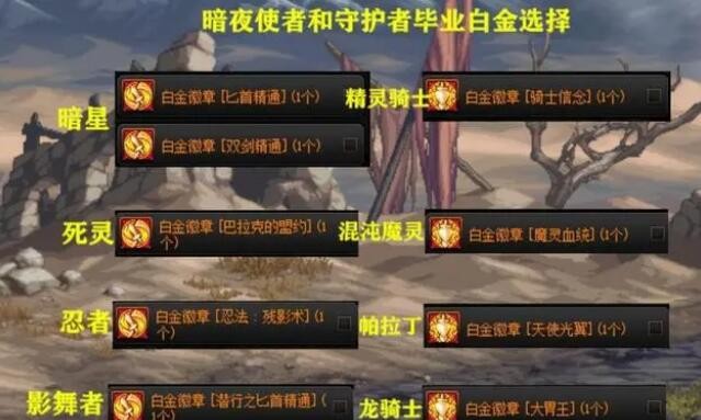 DNF全职业角色白金徽章选什么 图7 DNF全职业角色白金徽章选什么 图7