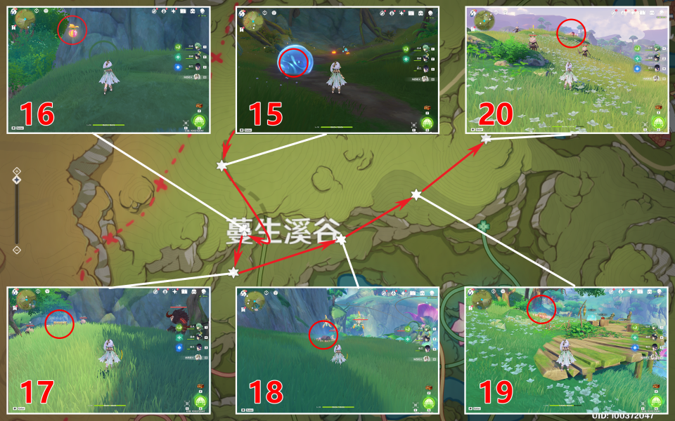 原神3.8蔓生溪谷北全礼券收集攻略 图5