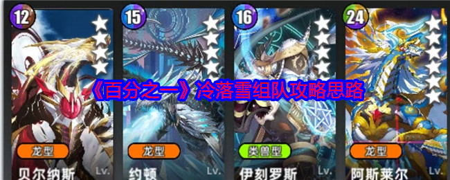 《百分之一》冷落雪组队攻略思路 图1 《百分之一》冷落雪组队攻略思路 图1