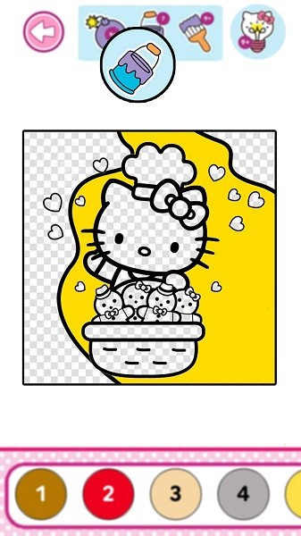 凯蒂猫数字填色花园游戏v1.0_安卓版 图1